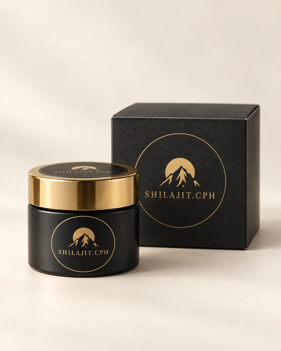 SHILAJIT.CPH 30 g Shilajit med sort æske og guldlåg